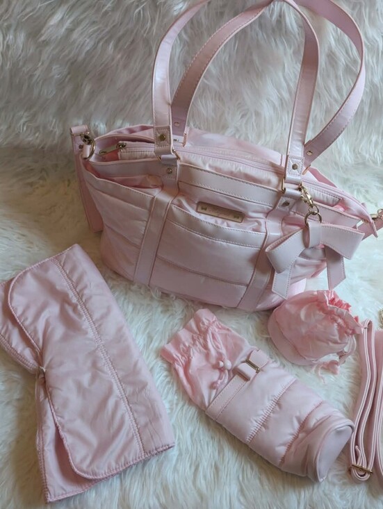 Handbags - Nwot Light Pink Diaper Tote Bag with Matching Accessories